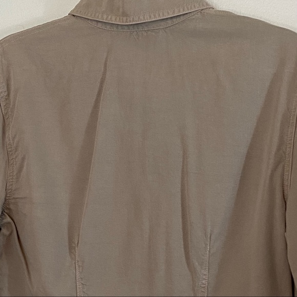 Tru Supply Khaki Long Sleeve Button Down Shirt size Medium Petite - Picture 9 of 13